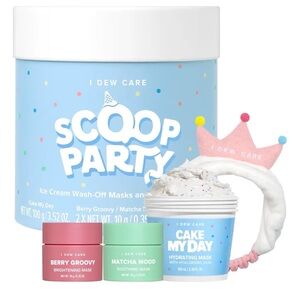 I Dew Care Scoop Party Mask Set w/ silicone mask brush